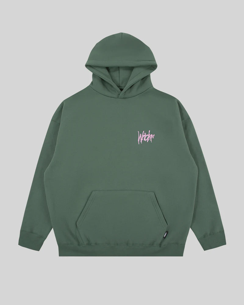 WNDRR Top tier hood sweat - Dark green