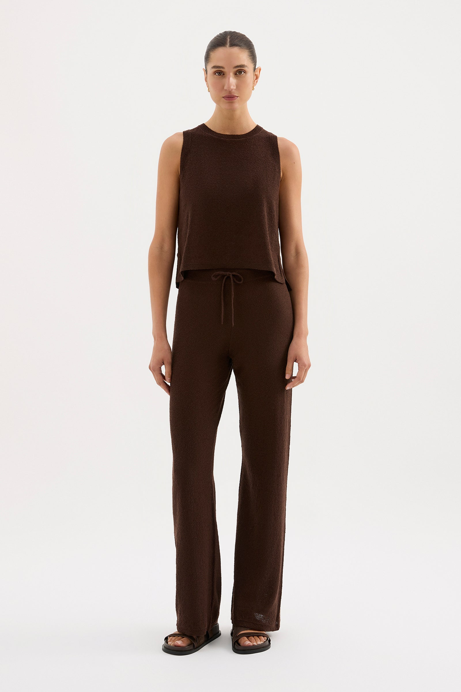 NUDE LUCY Zosia Knit Pant - Chocolate