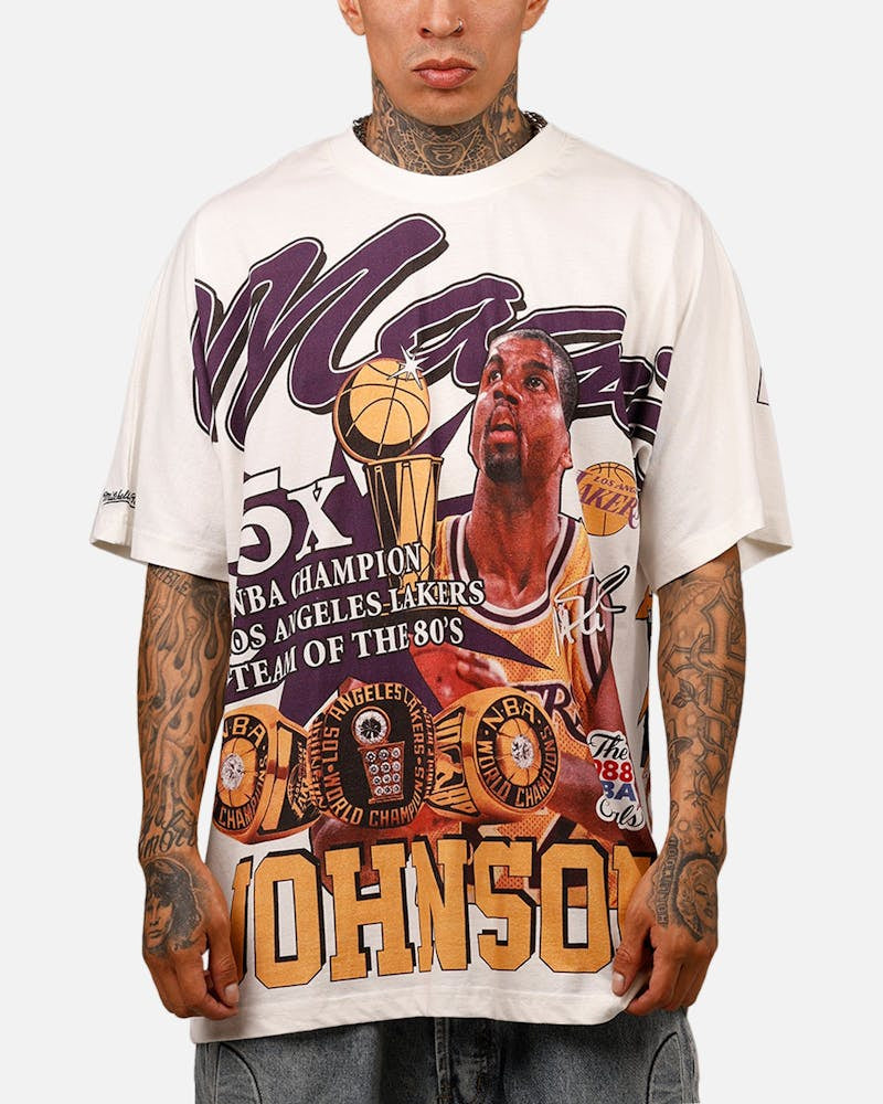 MITCHELL & NESS los angeles lakers rings tee - vintage white