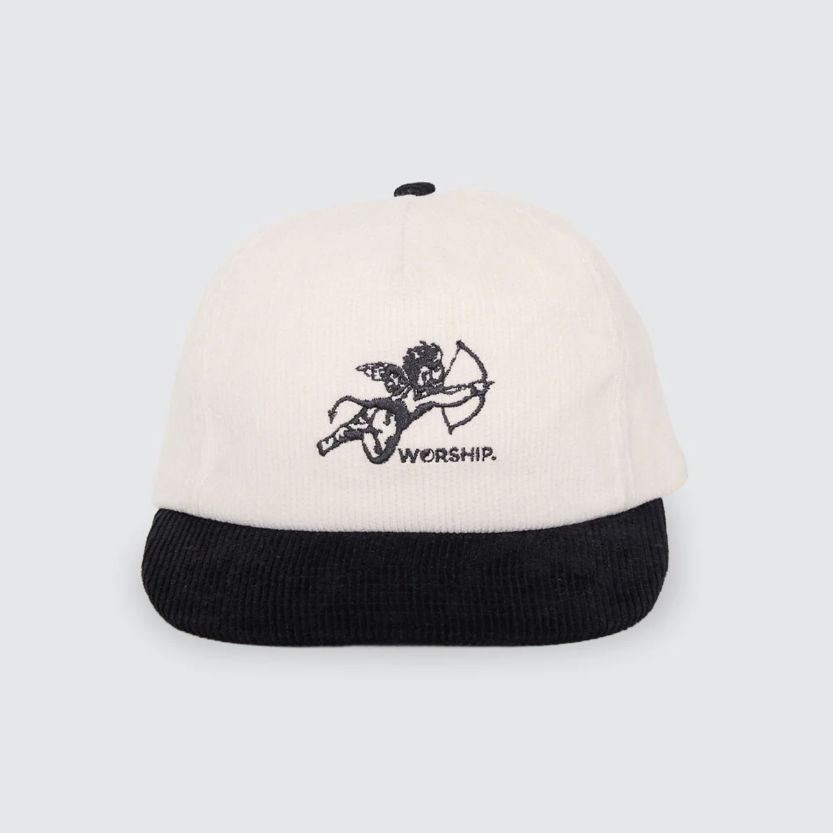WORSHIP Cherub Cord Hat - Cream/Black