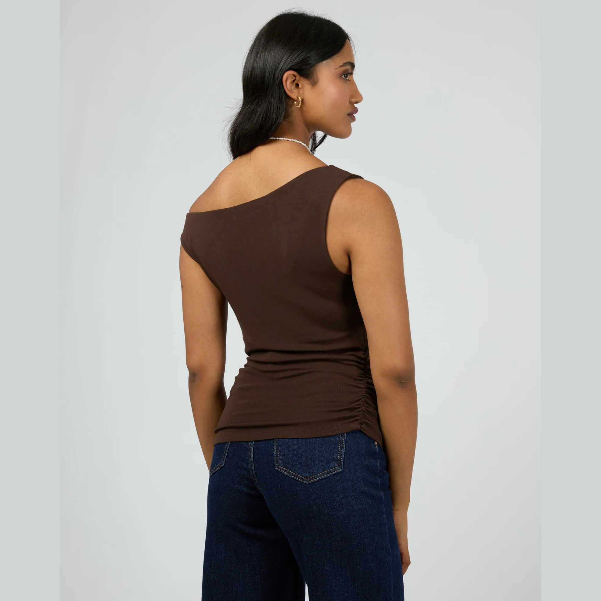 ALL ABOUT EVE Kylie Off Shoulder Top - Brown