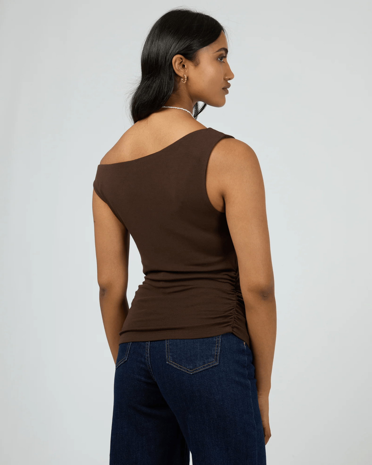 ALL ABOUT EVE Kylie Off Shoulder Top - Brown
