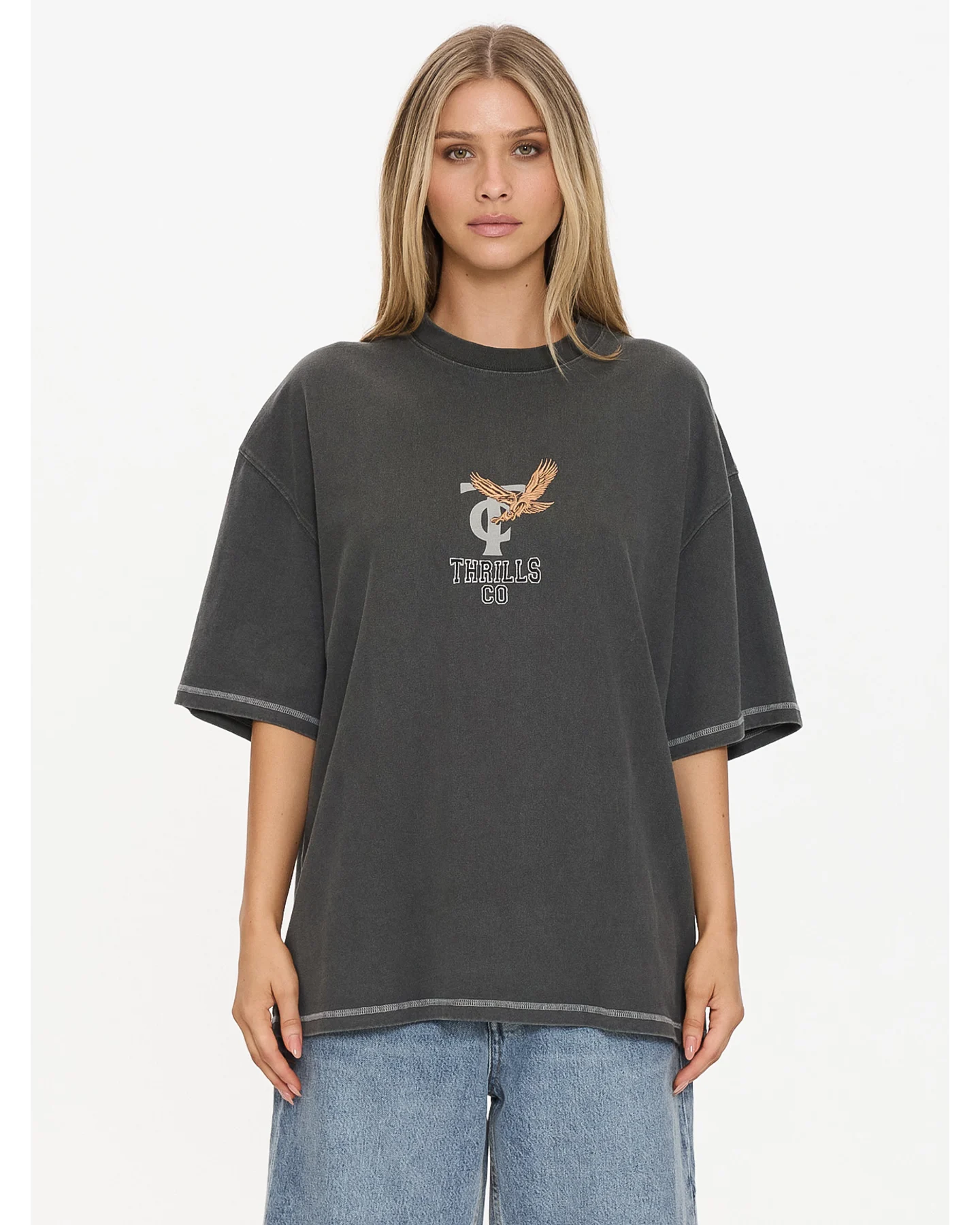 THRILLS Take It Easy Oversized Tee - Merch Black