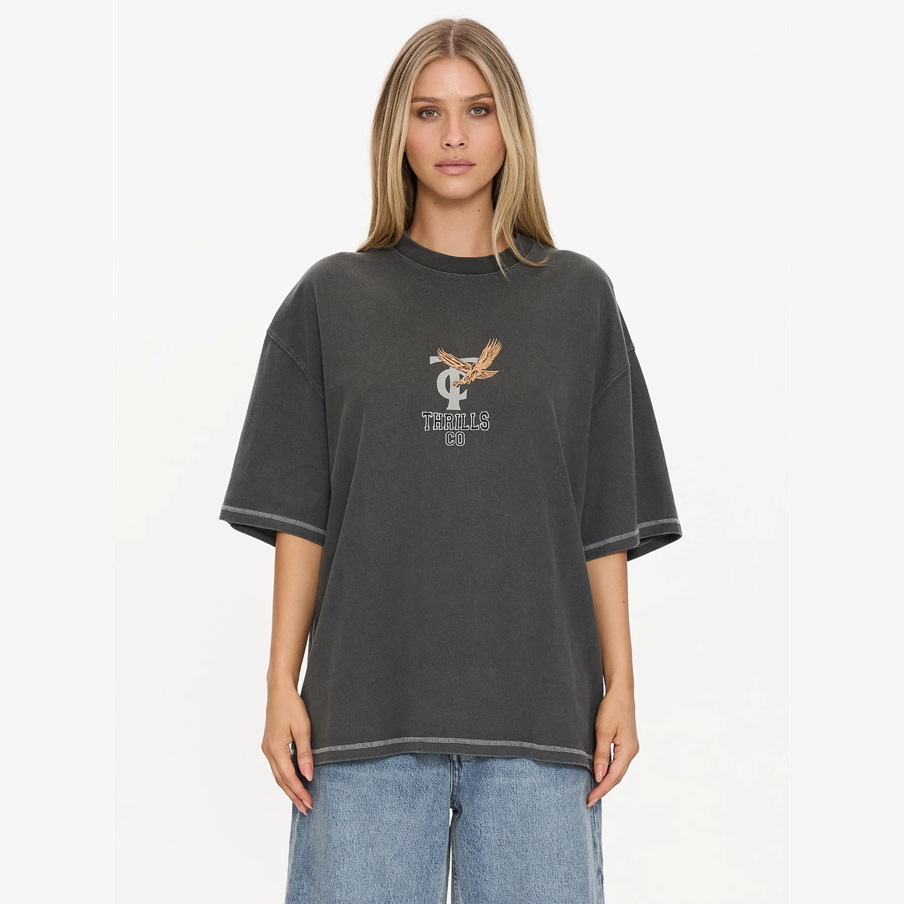 THRILLS Take It Easy Oversized Tee - Merch Black