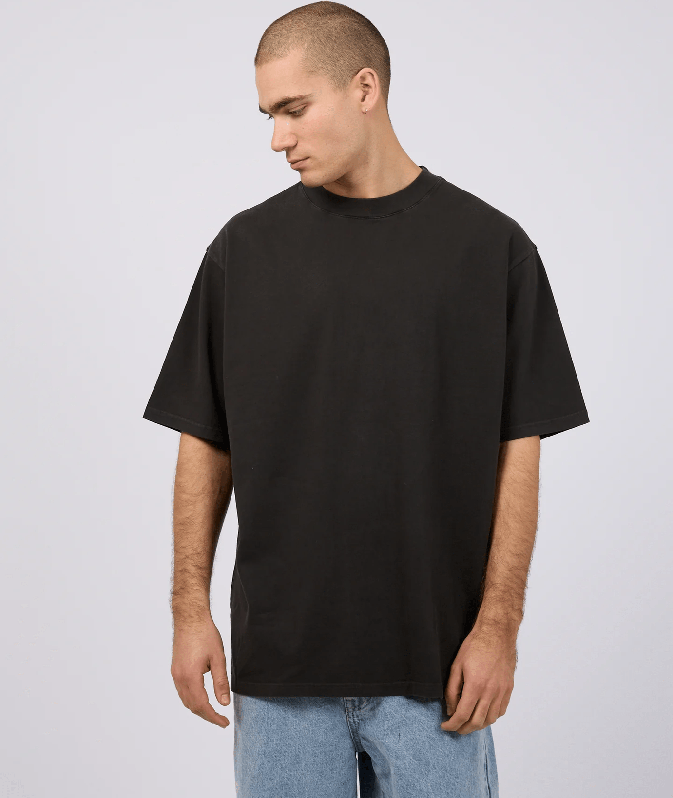 SILENT THEORY Heavy weight tee - Washed black