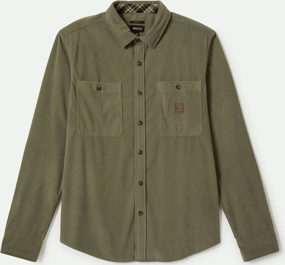 BRIXTON The Field Corduroy L/S Overshirt - Military olive