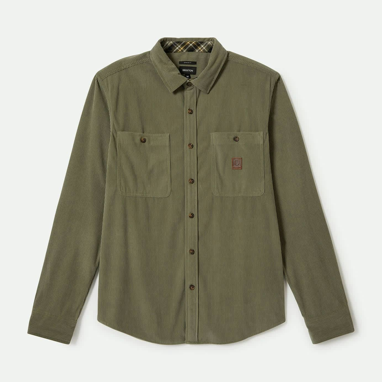 BRIXTON The Field Corduroy L/S Overshirt - Military olive