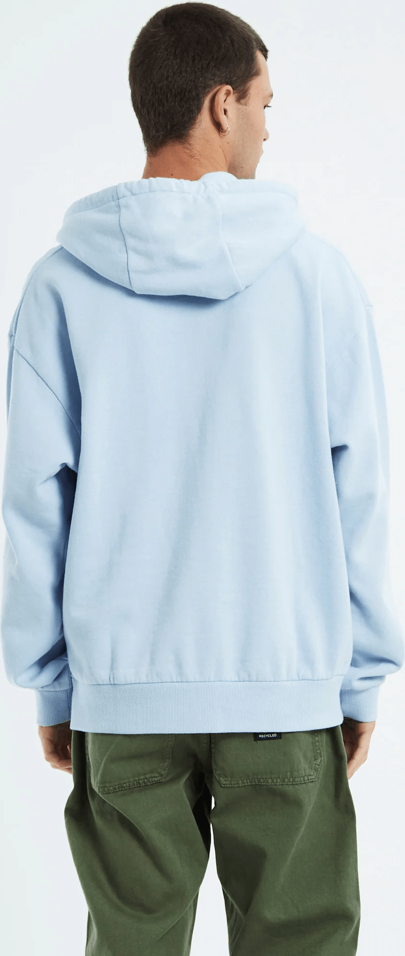 Afends world problems recycled hoodie- powder blue