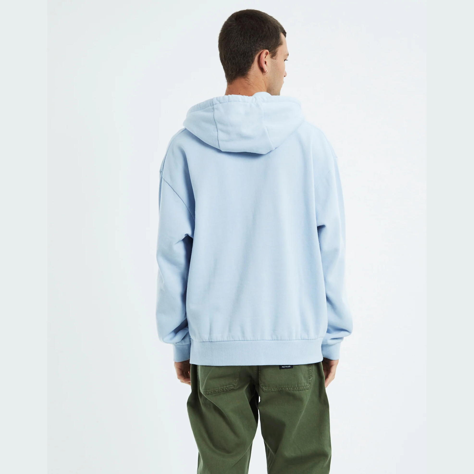 Afends world problems recycled hoodie- powder blue