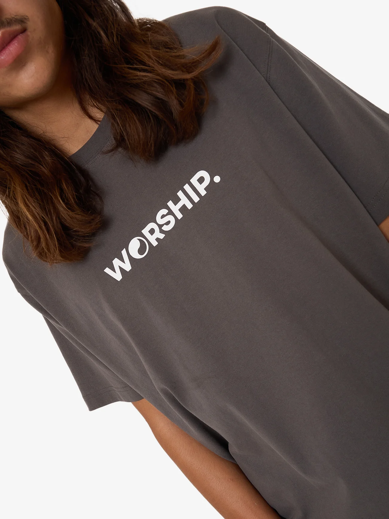 WORSHIP Core logo tee - Worn black