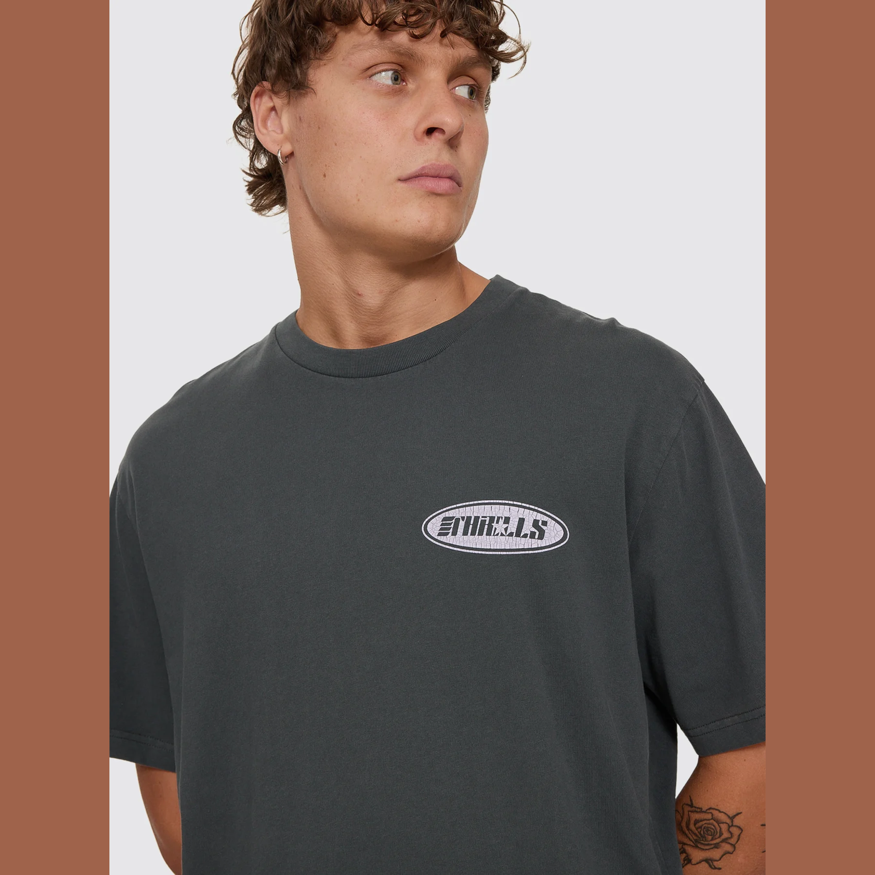 THRILLS Odyssey Core Oversize Tee - Carbon