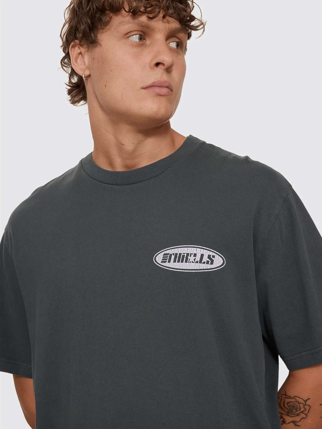 THRILLS Odyssey Core Oversize Tee - Carbon