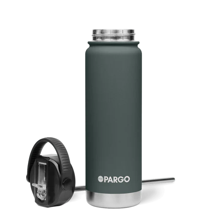 PROJECT PARGO 750mL Insulated Bottle w/ Straw Lid - Charcoal