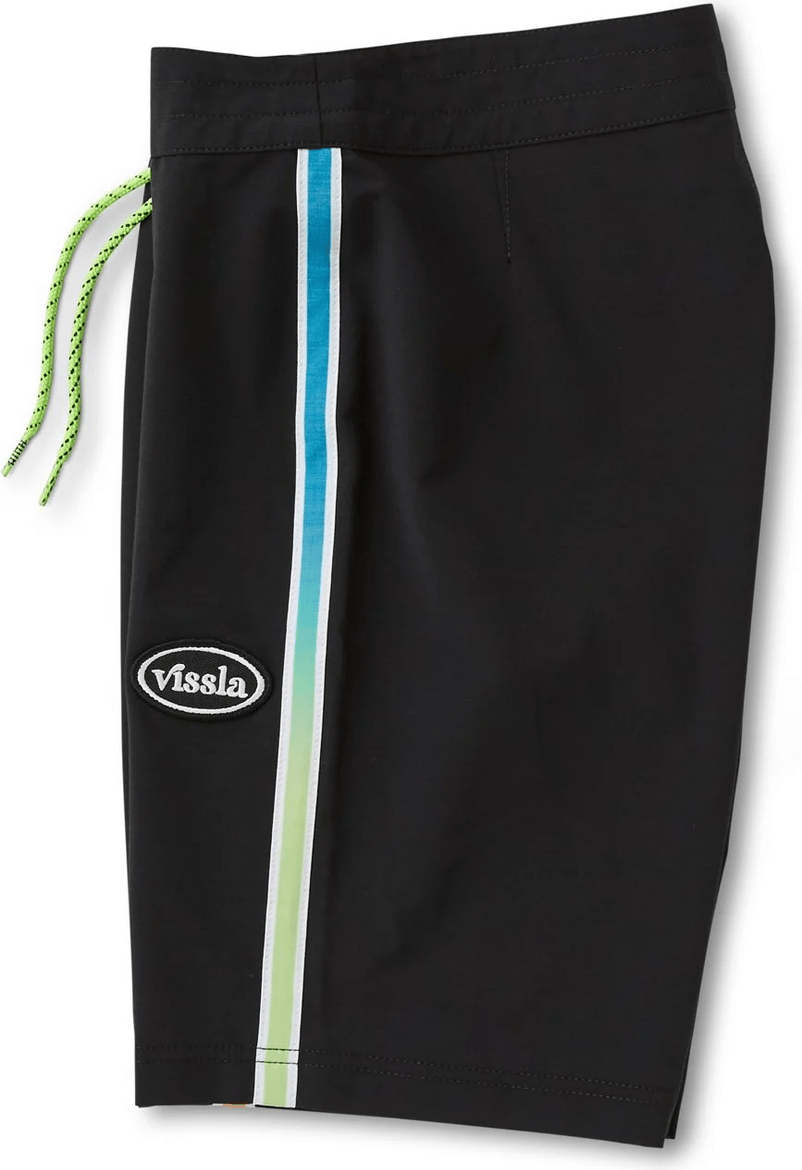 VISSLA Long Sets 13" Kids Boardshort - Black