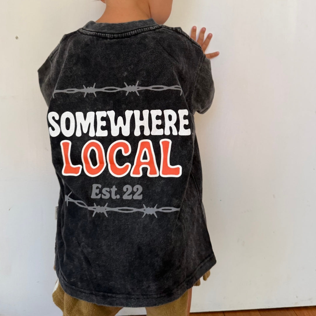 Somewhere Mini - Local Tee - Washed Black