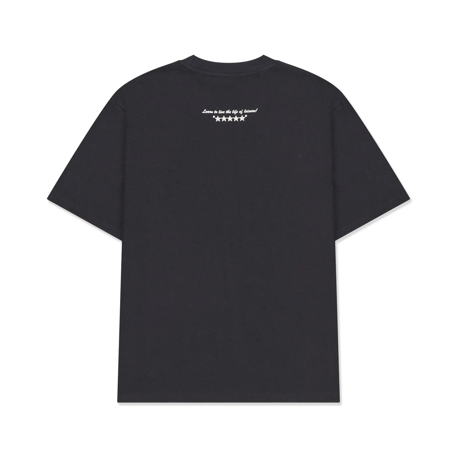 BARNEY COOLS Script Crop T-shirt Aged Black