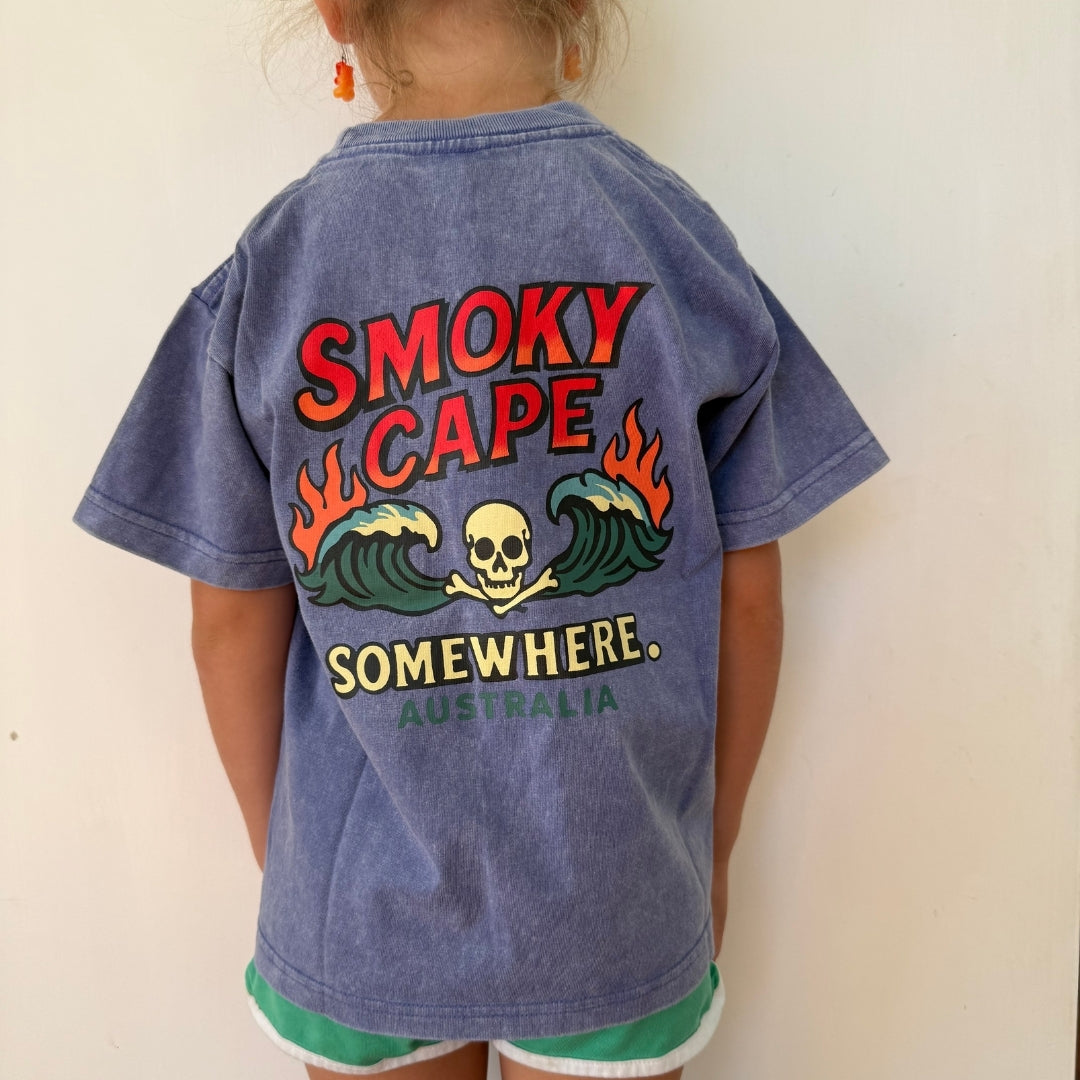 Somewhere Mini - Smoky Cape Tee - Washed Blue