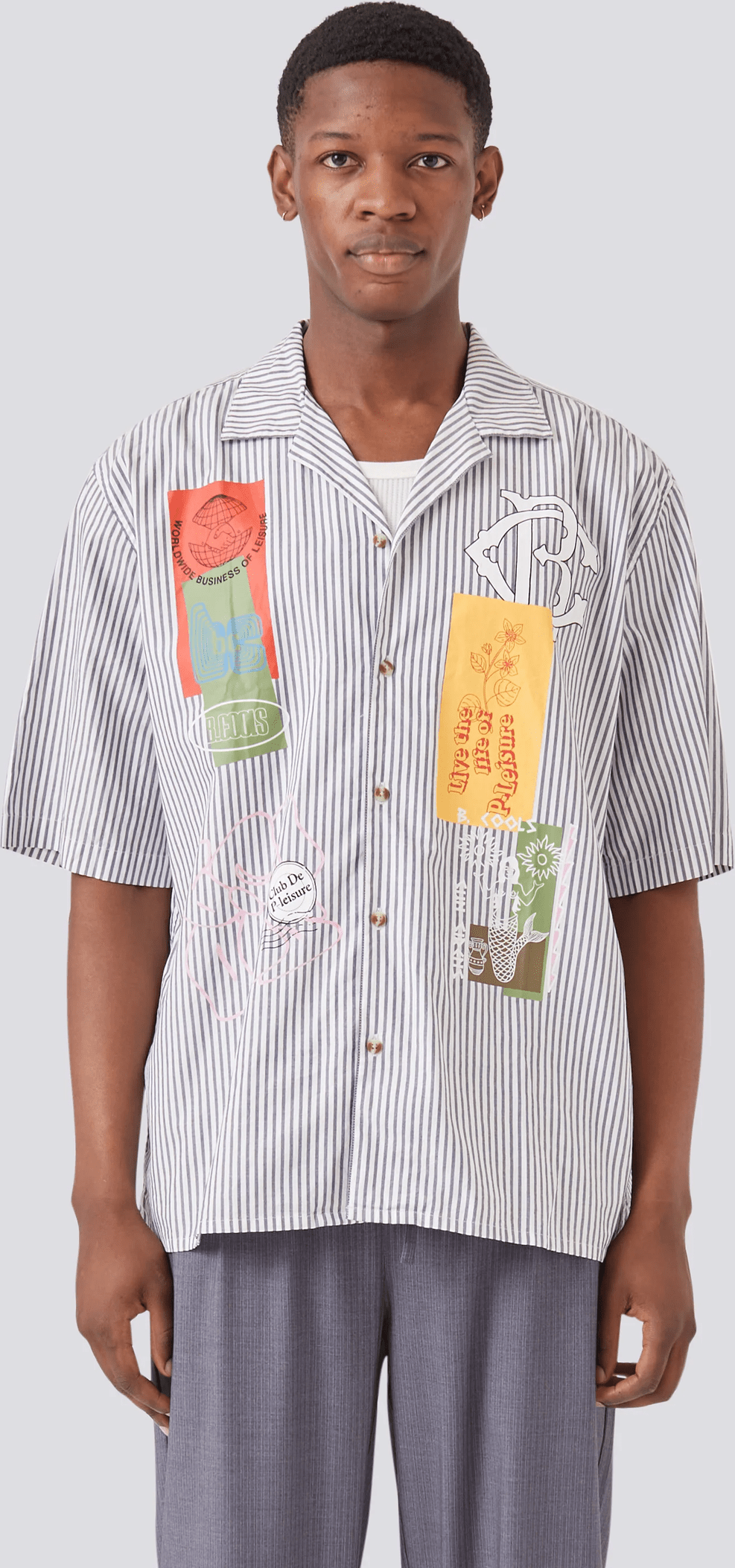 BARNEY COOLS D-Tech shirt - Blue stripe