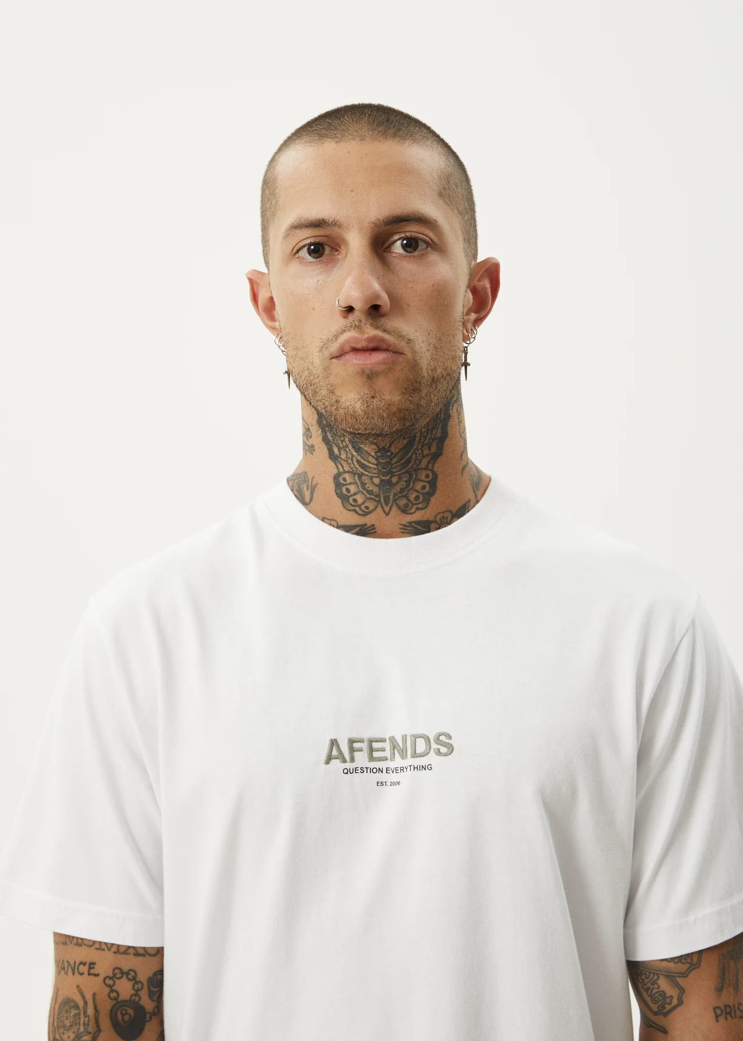 AFENDS Vinyl- Retro Tee - White