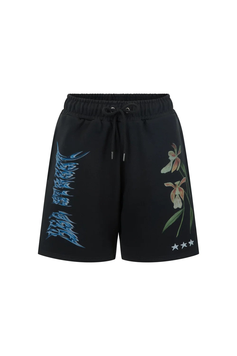 SEA STREET Metallic boy track short - Washed black