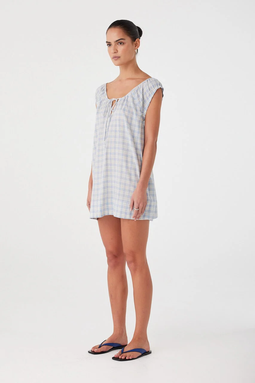 ARCAA Camille Dress - Powder Blue Check