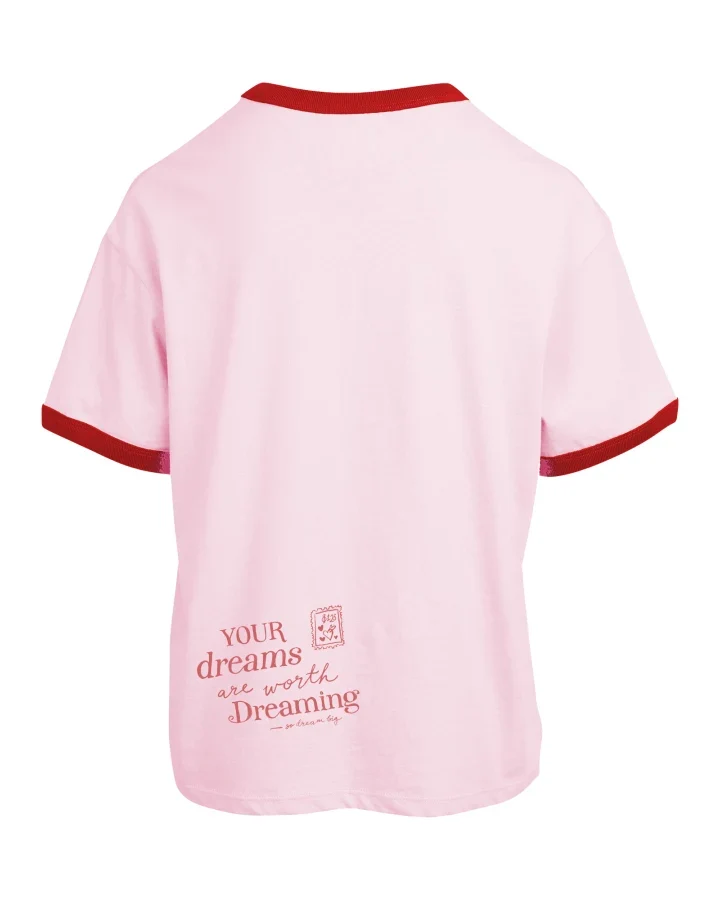 Eve Girl - BONJOUR RINGER TEE - Pale Pink