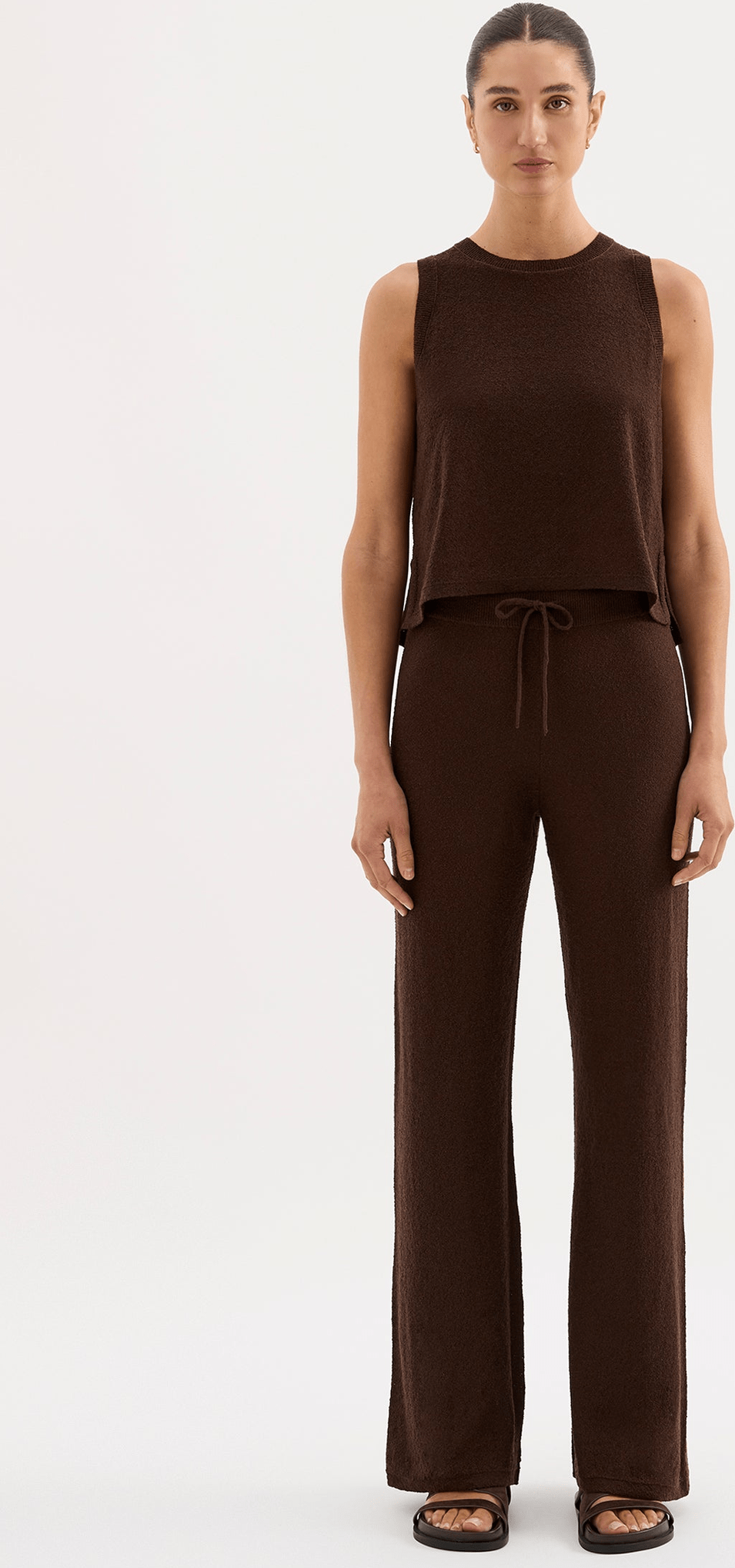 NUDE LUCY Zosia Knit Tank - Chocolate