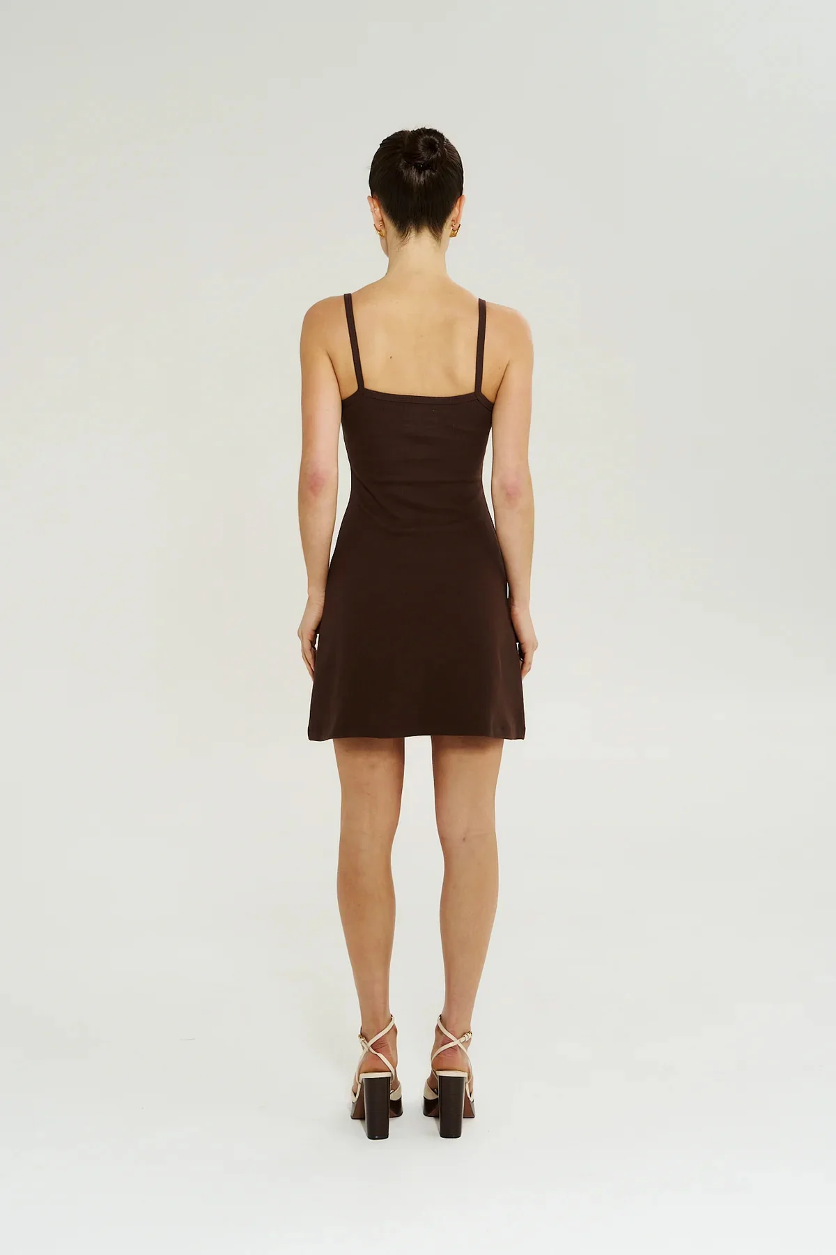 SUMMI SUMMI A line mini dress - Chocolate
