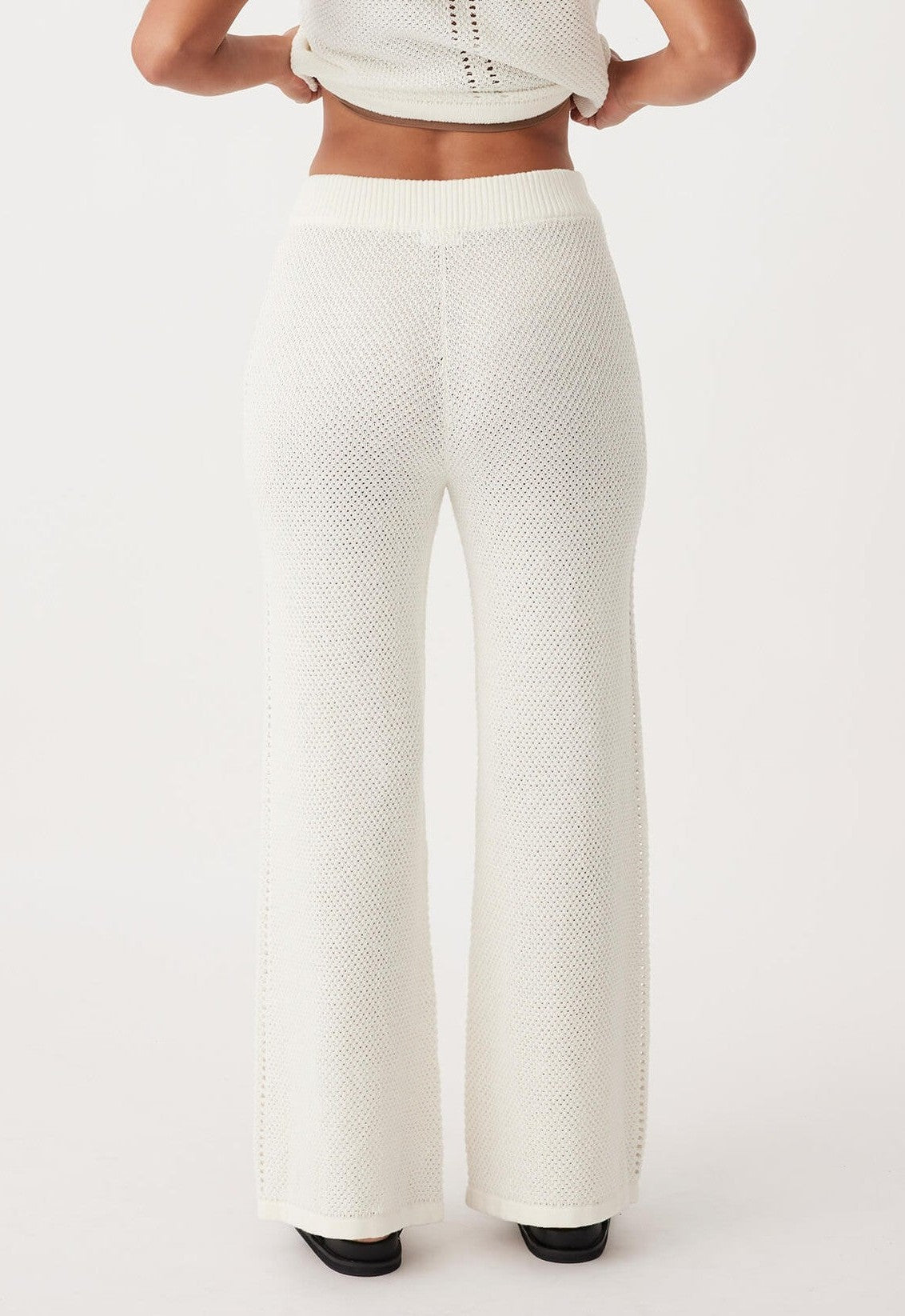 ARCAA Sloane Organic Cotton Linen Wide-Leg Pant - Cream