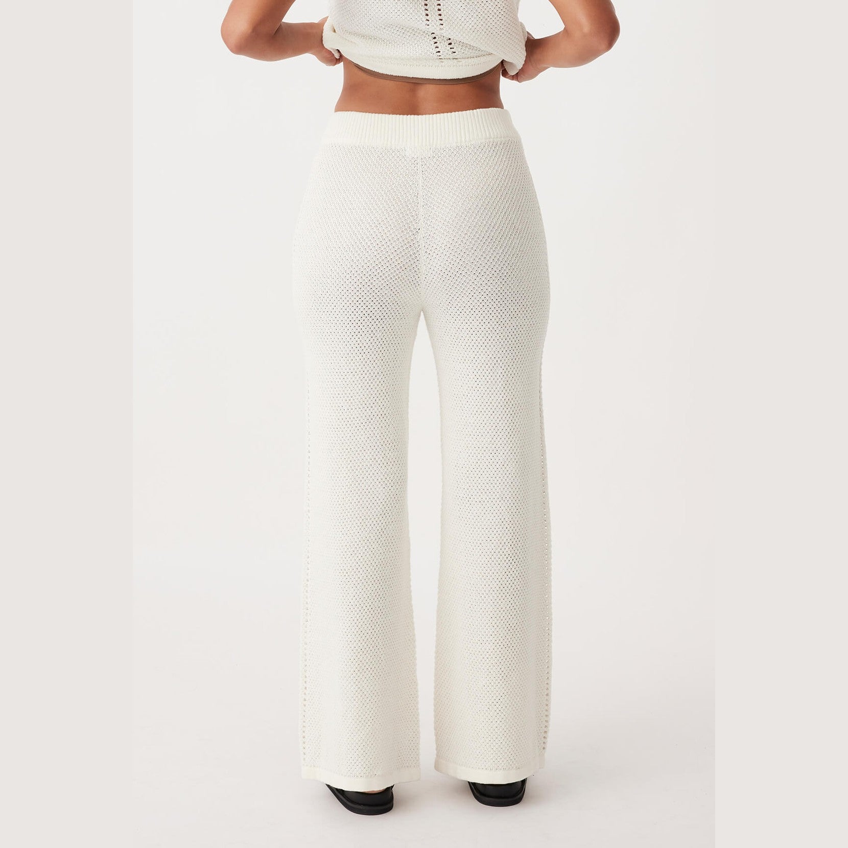 ARCAA Sloane Organic Cotton Linen Wide-Leg Pant - Cream