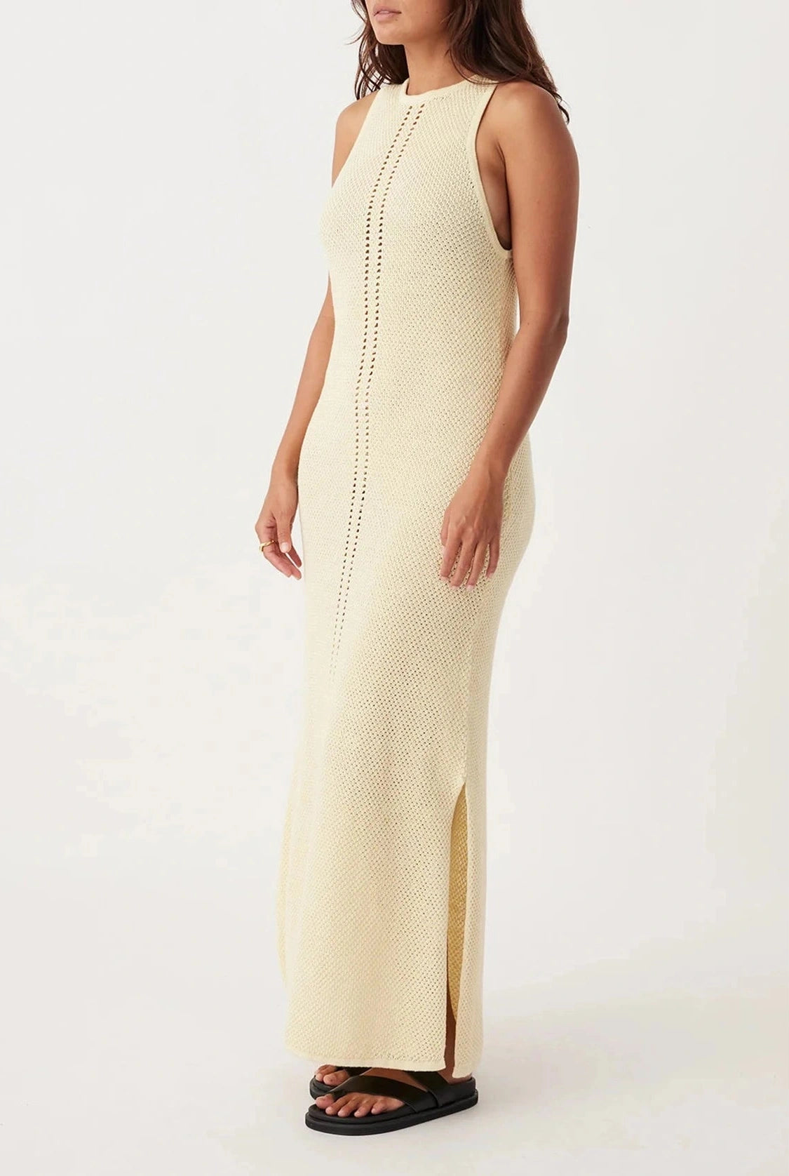 ARCAA Sloane Organic Cotton Linen Dress - Butter