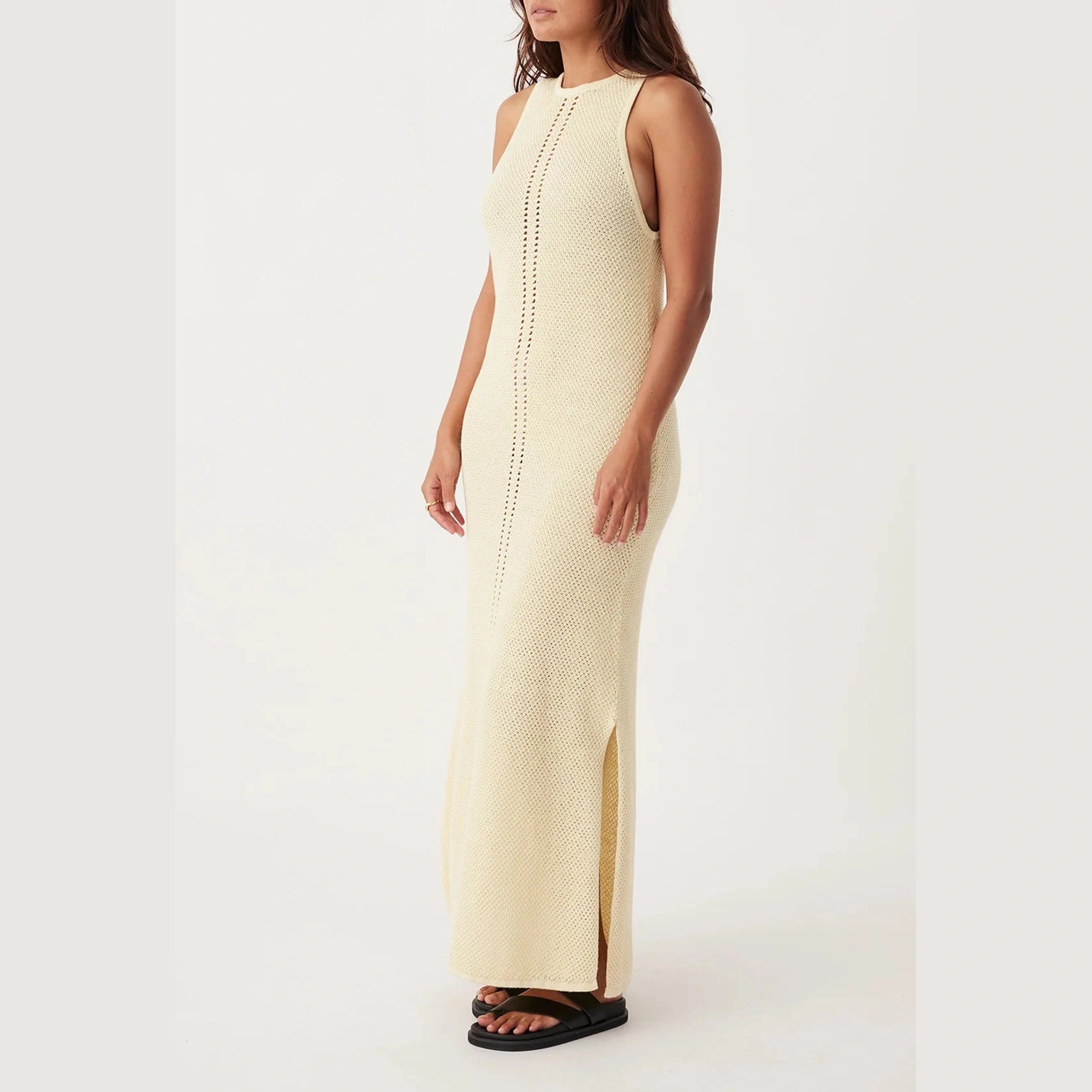 ARCAA Sloane Organic Cotton Linen Dress - Butter