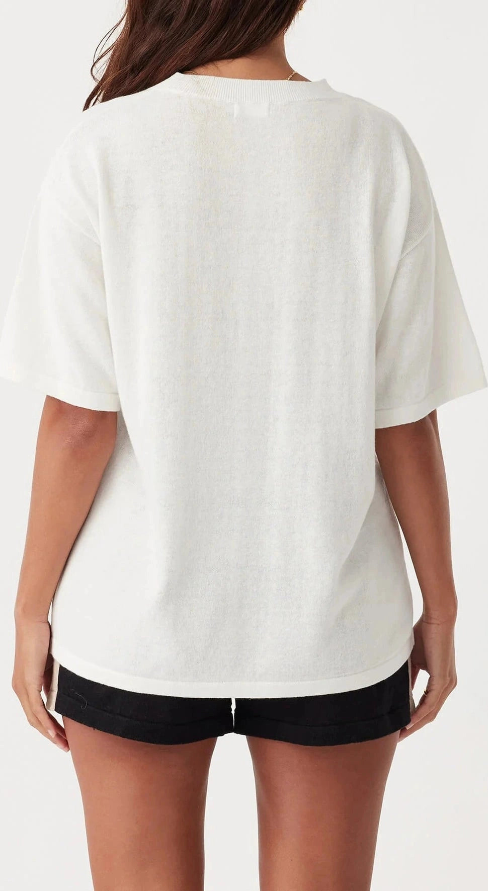 ARCAA Hazel Organic Cotton-Linen Tshirt - Cream & Black