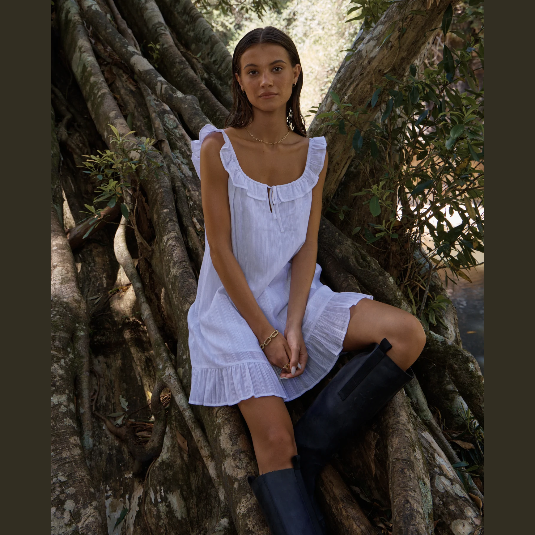 AFENDS Aquarius Mini Dress - White