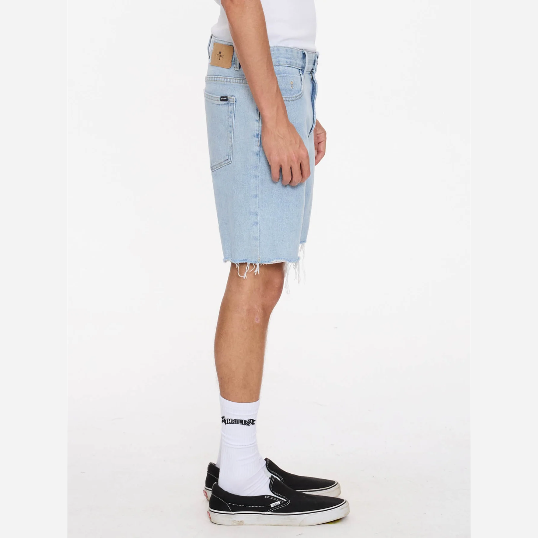 THRILLS Bones Raw Slim Denim Short - Serenity blue