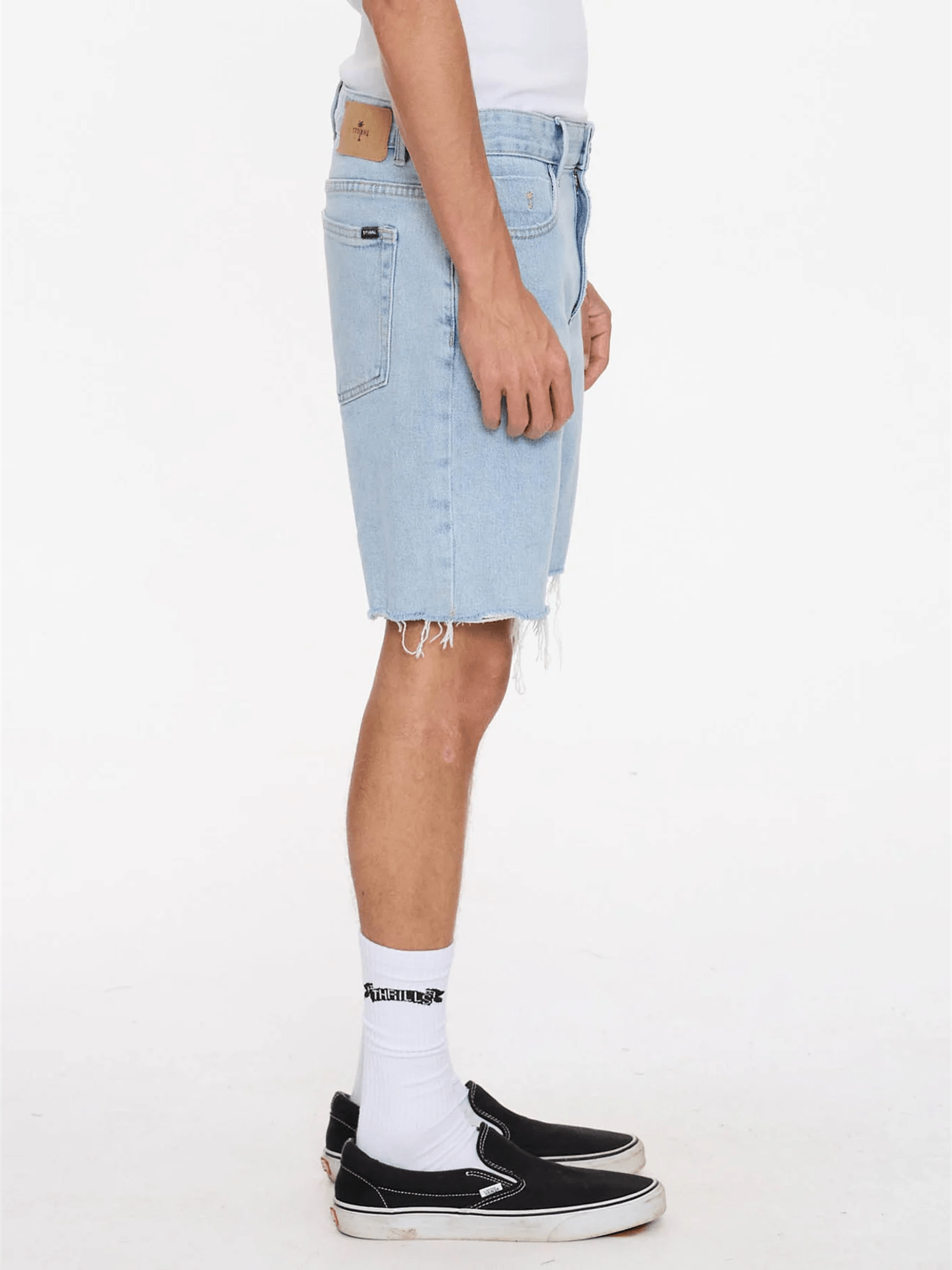 THRILLS Bones Raw Slim Denim Short - Serenity blue