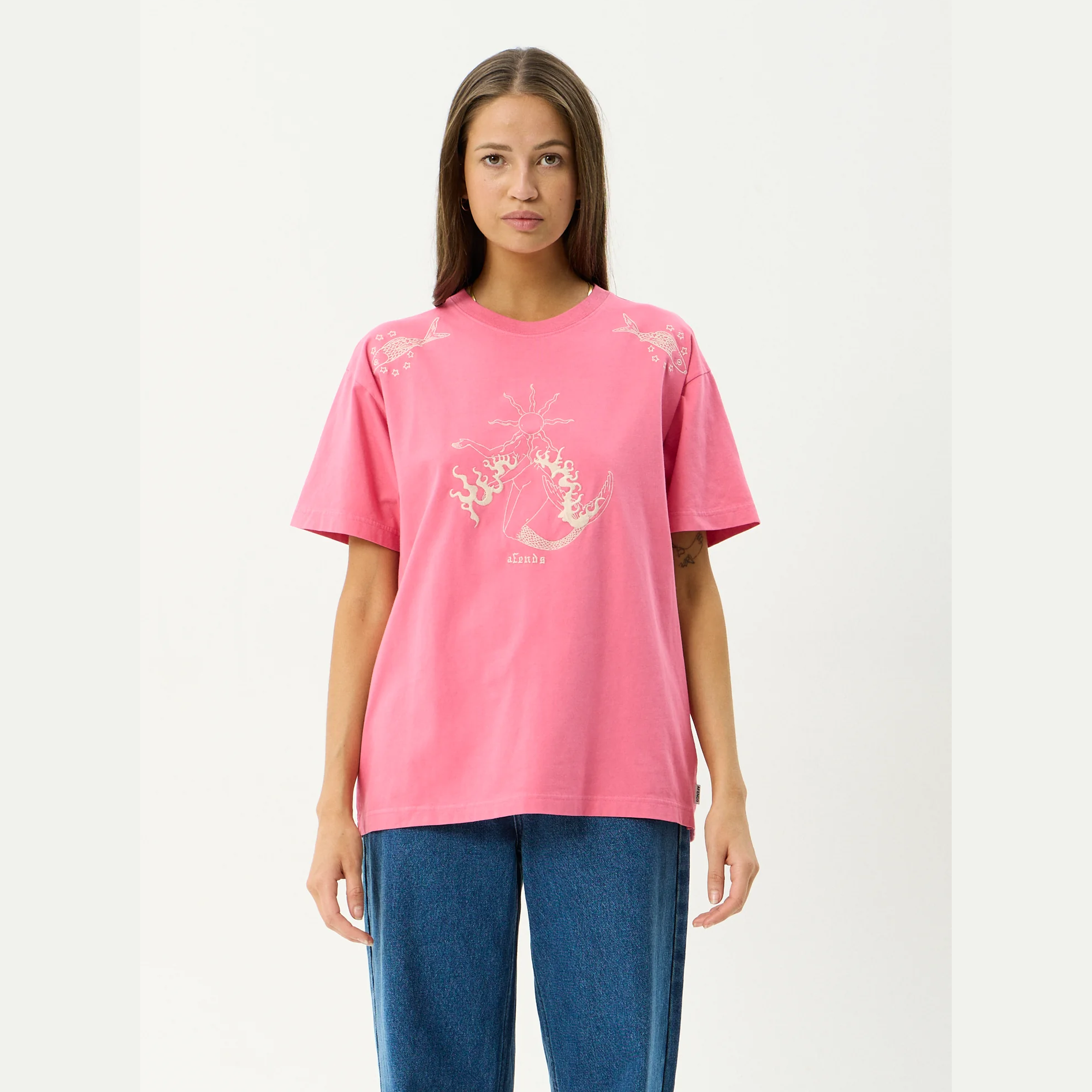AFENDS Sea Siren Oversized - Washed Raspberry