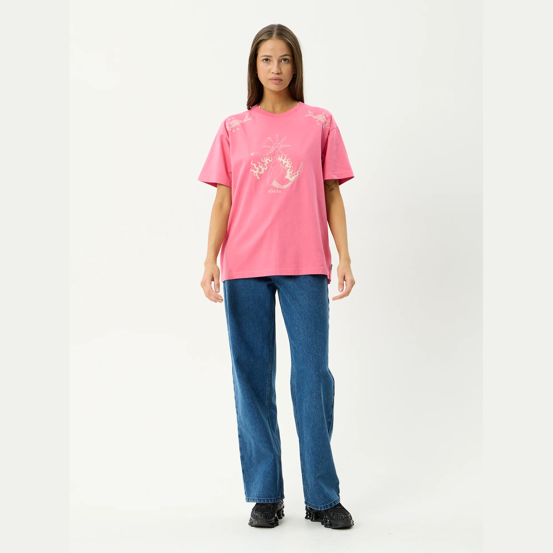 AFENDS Sea Siren Oversized - Washed Raspberry