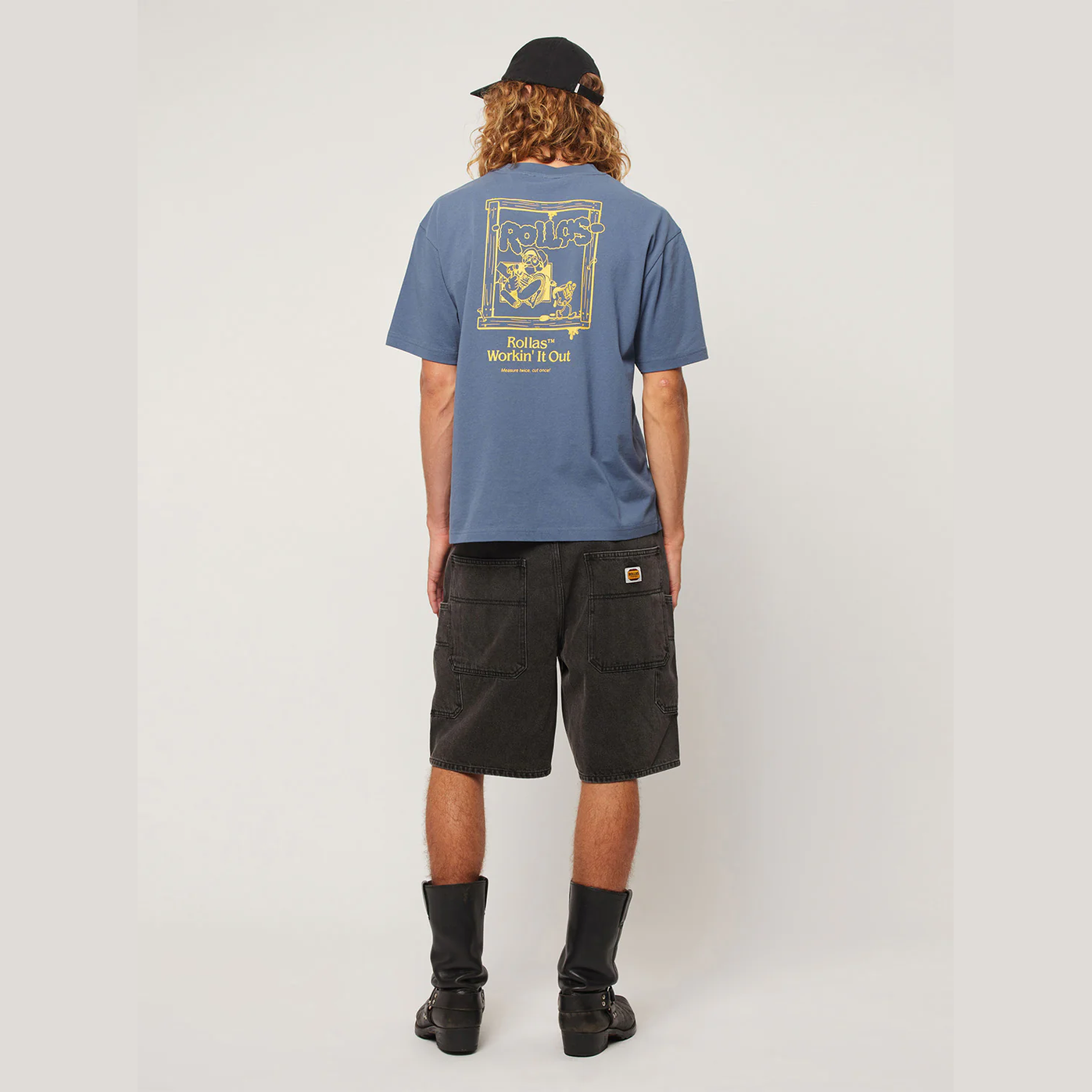 ROLLA'S Ezy puff'n billy tee - Washed blue