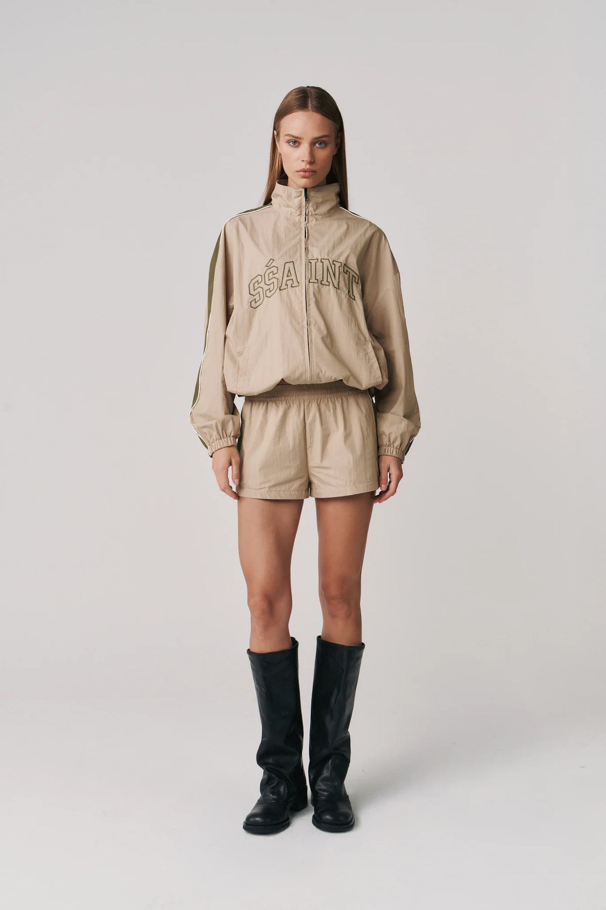 SSAINT - THE GROUNDS TRACK JACKET - Tan/ Khaki