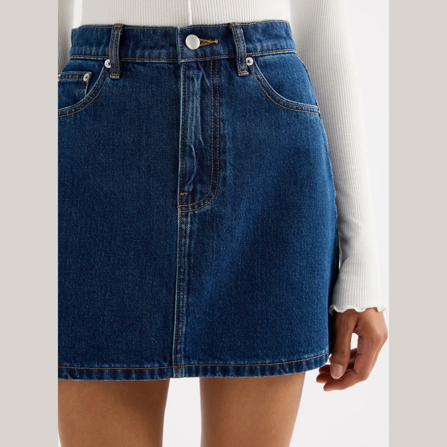 NUDE LUCY Sia Denim Mini Skirt - Force blue