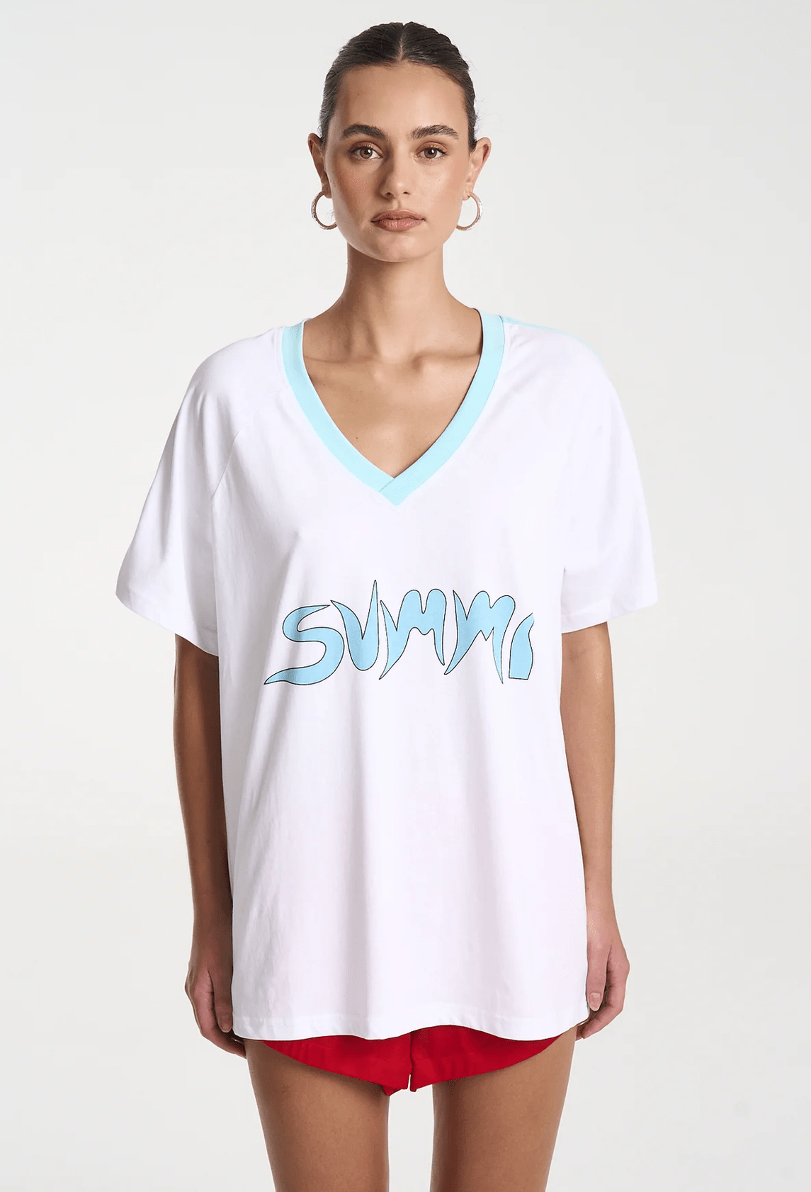 SUMMI SUMMI Tee - White/aqua