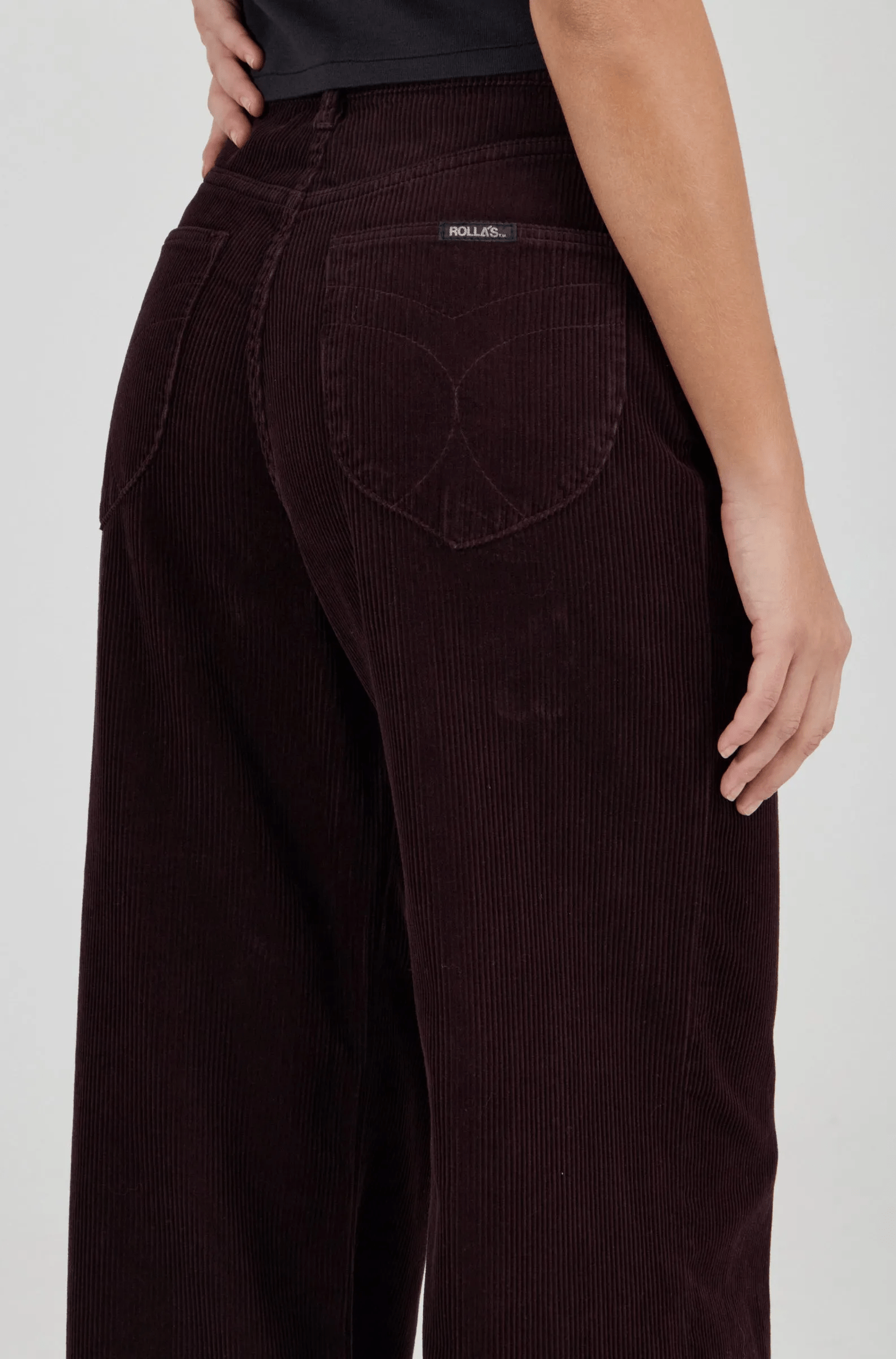 ROLLA'S Relaxed Sailor Jean Long - Dark Cherry Cord