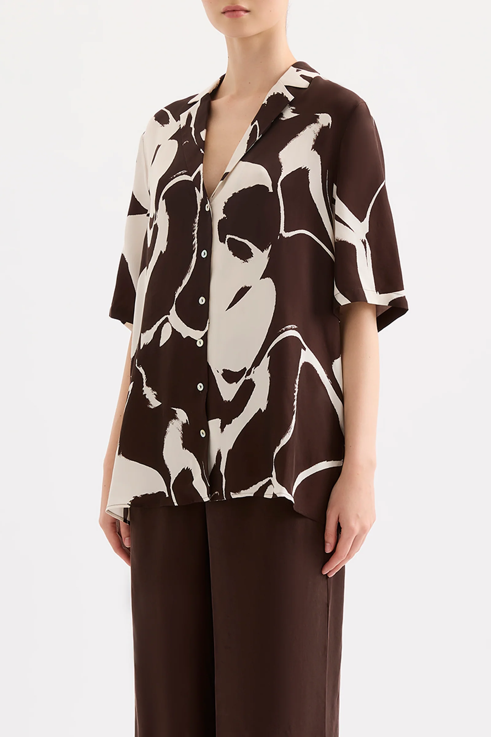 NUDE LUCY Ombra cupro shirt