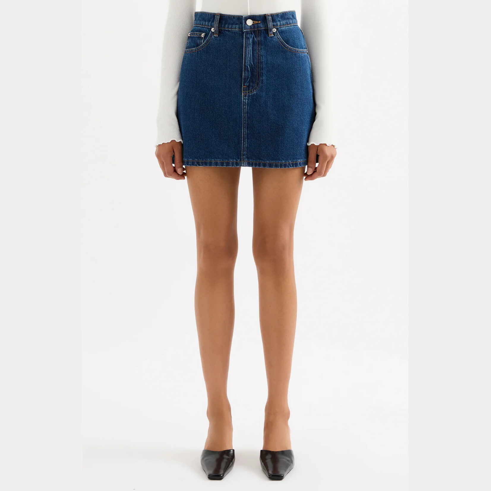 NUDE LUCY Sia Denim Mini Skirt - Force blue