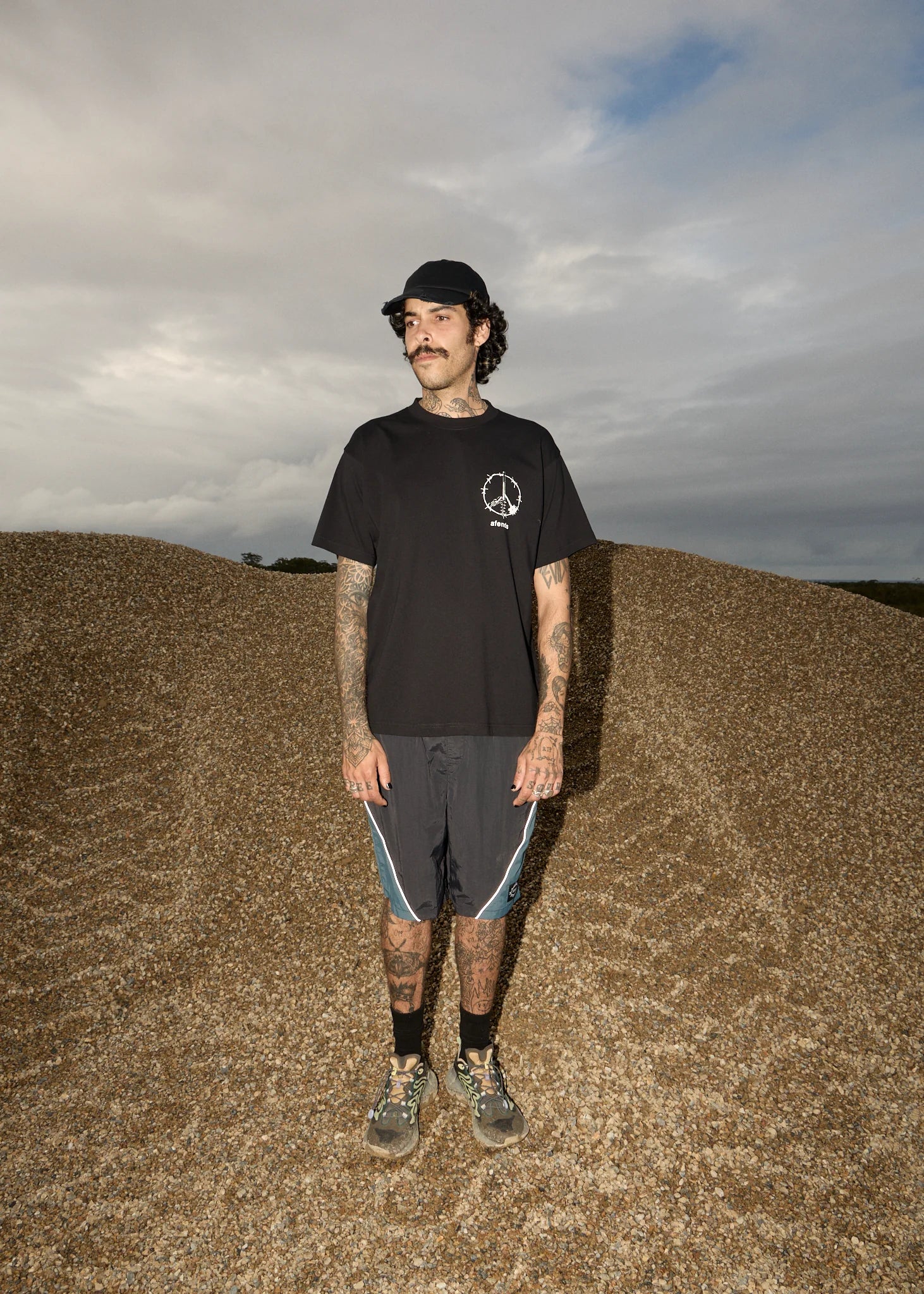 AFENDS Energy boxy tee - Black