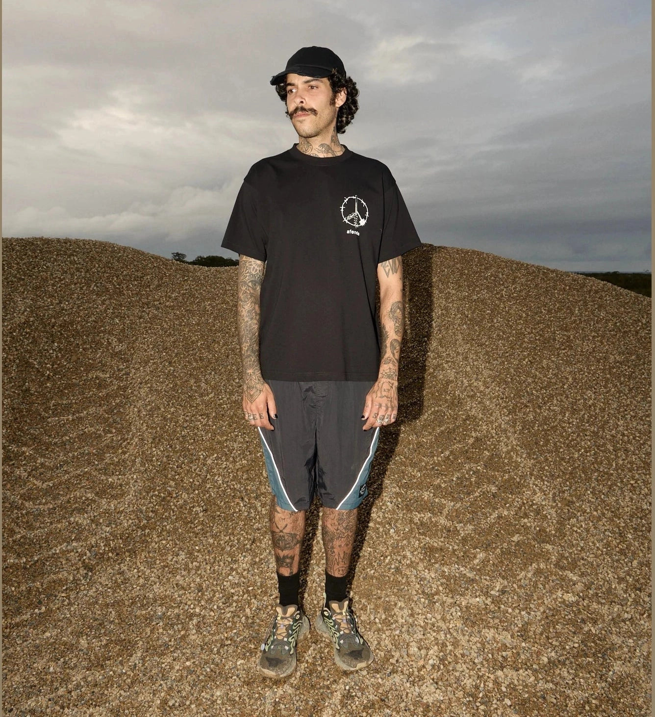 AFENDS Energy boxy tee - Black