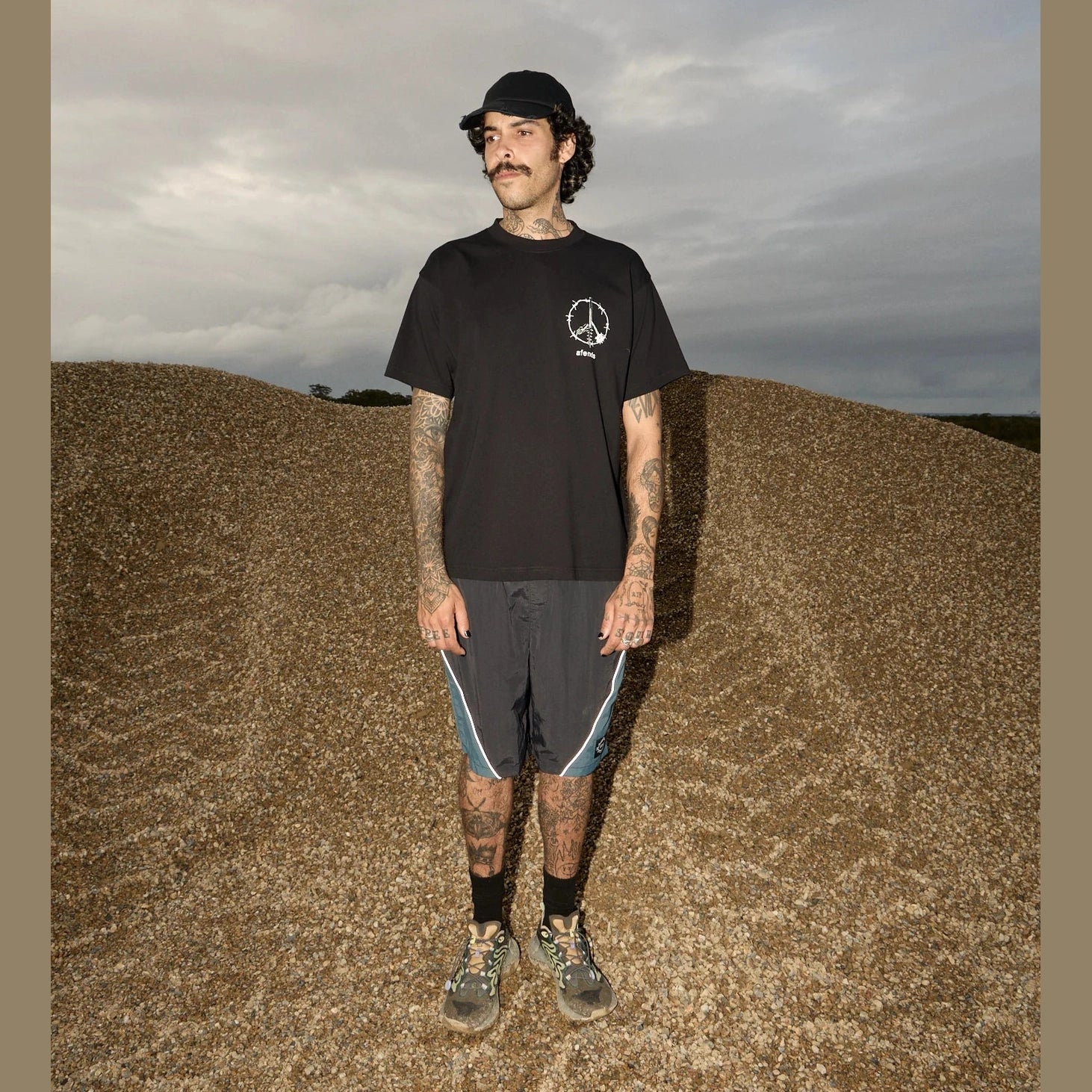 AFENDS Energy boxy tee - Black