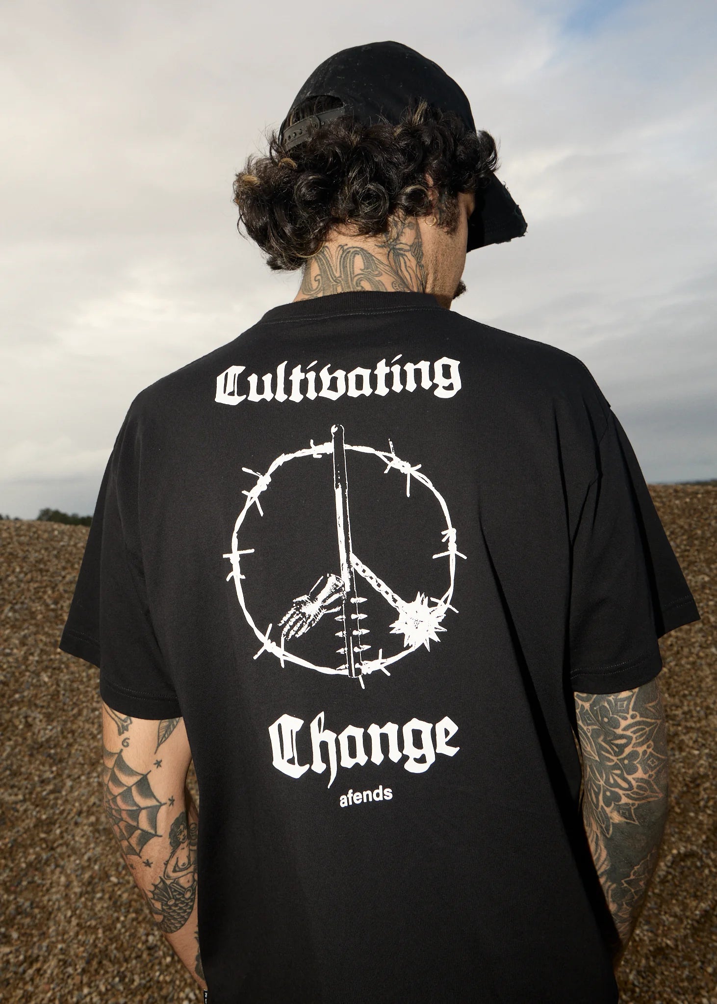 AFENDS Energy boxy tee - Black