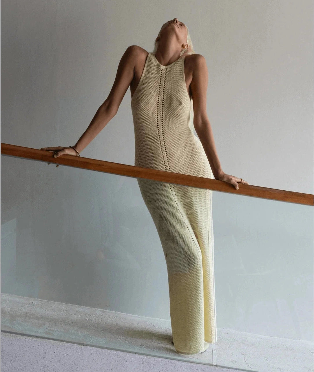 ARCAA Sloane Organic Cotton Linen Dress - Butter